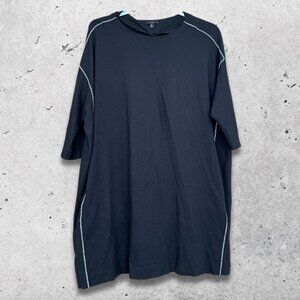 COS T-Shirt Oversized Fit Stylish Stitch Details Premium Quality Luxury Black‎ S